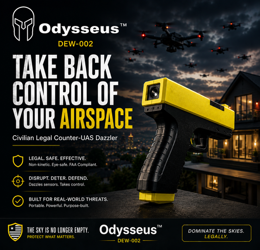 "DEW-002 Civilian Legal CUAS Dazzler – Dominate the Skies, Legally"